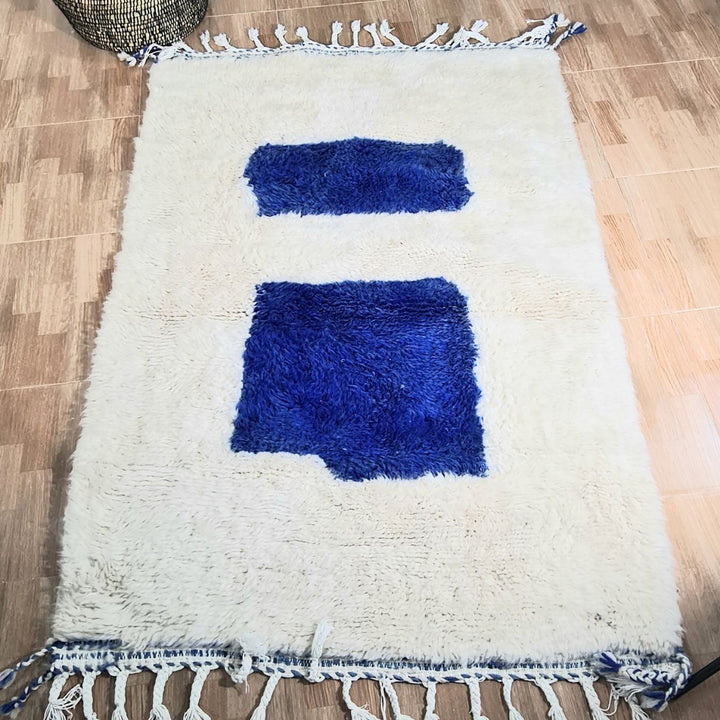 UNIQUE small berber rug, Handmade Rug , 3x5ft Moroccan Rug, 3x5ft Rug, Beniourain Wool Rug, Geometric Rug, Handwoven Rug, Area Rug