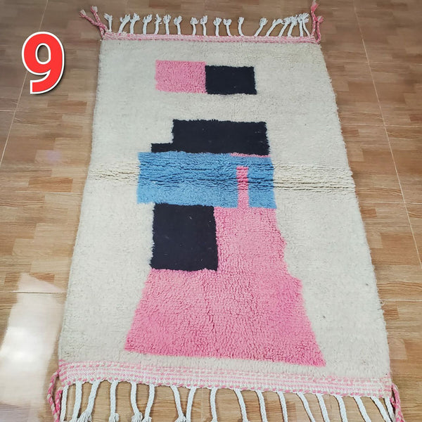 UNIQUE small berber rug, Handmade Rug , 3x5ft Moroccan Rug, 3x5ft Rug, Beniourain Wool Rug, Geometric Rug, Handwoven Rug, Area Rug