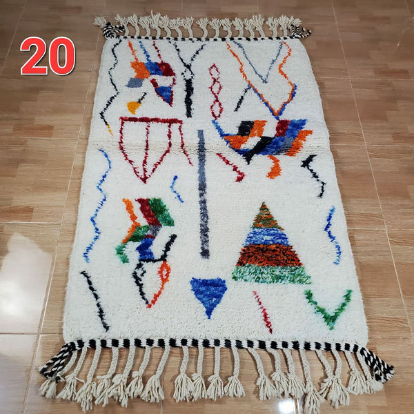 UNIQUE small berber rug, Handmade Rug , 3x5ft Moroccan Rug, 3x5ft Rug, Beniourain Wool Rug, Geometric Rug, Handwoven Rug, Area Rug