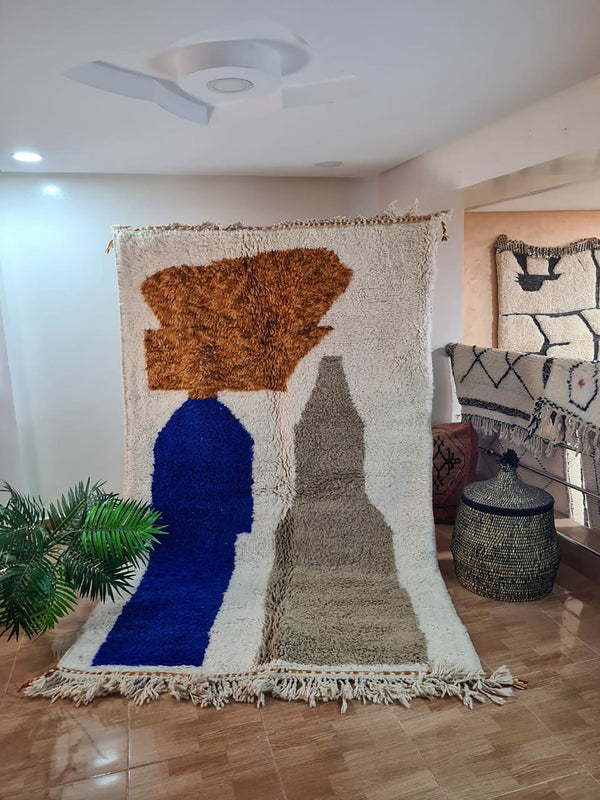 UNIQUE medium 5x8ft berber rug, Handmade Rug , medium 5x8ft Moroccan Rug, medium 5x8ft Rug, Beniourain Wool Rug, Geometric Rug, Handwoven Rug, Area Rug