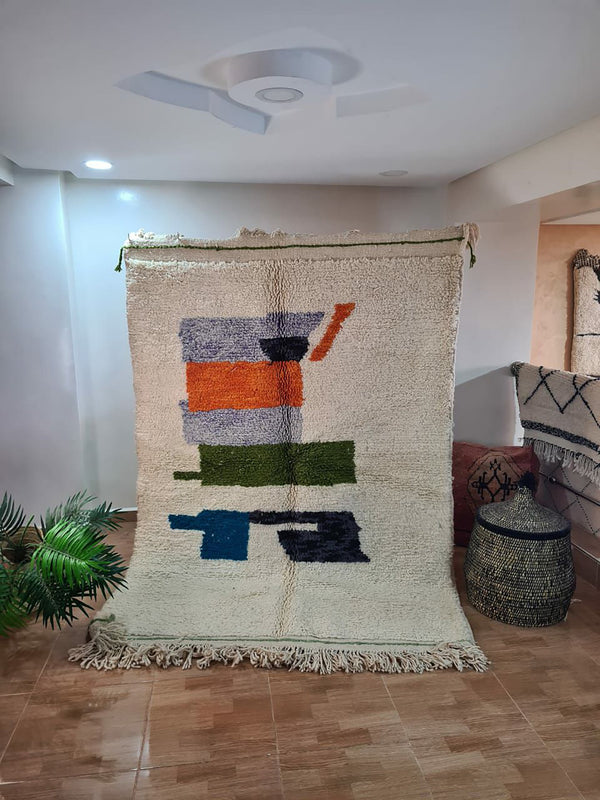 UNIQUE medium 5x8ft berber rug, Handmade Rug , medium 5x8ft Moroccan Rug, medium 5x8ft Rug, Beniourain Wool Rug, Geometric Rug, Handwoven Rug, Area Rug