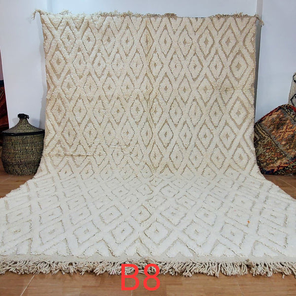 Transform Your Space with the Intricate Design of this Handmade Moroccan Rug 6.5x10ft