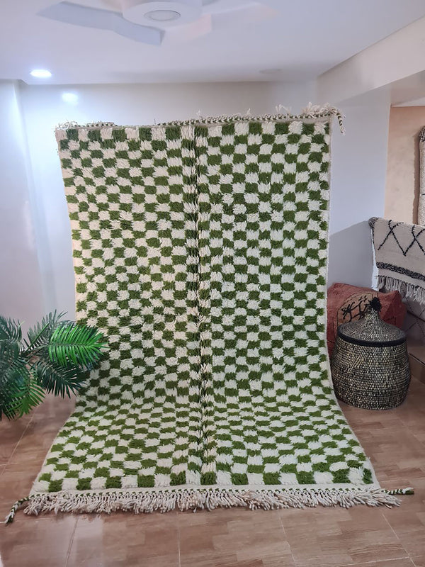 Checkered, Handmade Rug , 5x8ft Moroccan Rug, 5x8ft Rug, Beniourain Wool Rug, Geometric Rug, Handwoven Rug, Area Rug,bedroom rug,Azilal rug,Berber Rug