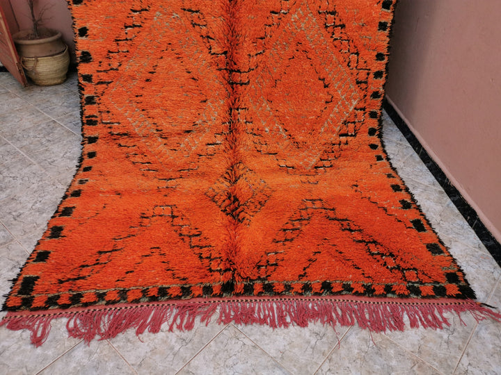 orange  berber moroccan rug beni mguild unique handknotted carpet . ft . ft  d rugs  costco area rugs  overstock area rugs