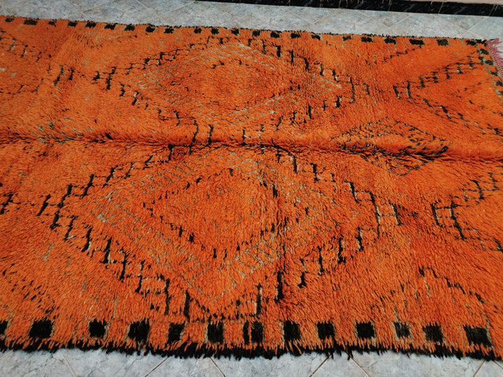 orange  berber moroccan rug beni mguild unique handknotted carpet . ft . ft  d rugs  costco area rugs  overstock area rugs