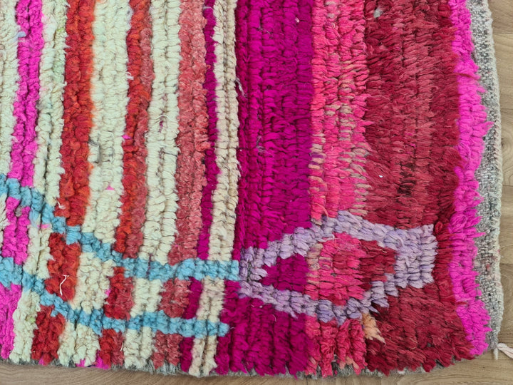 GorgeousBeni Ourain Rug, Moroccan Handmade Carpet, green color Rug, Berber Rug, Abstract Rug, boujad rug, Tappish Marokko. Authentic Rug